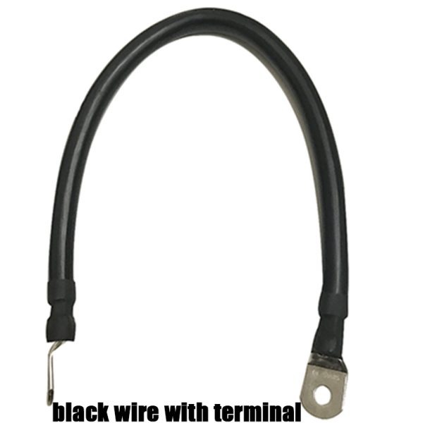 black wire with terminals