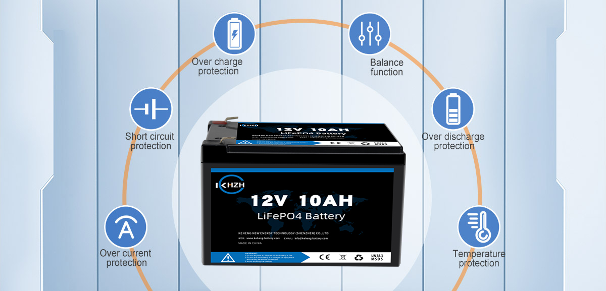 10AH 12V LiFePO4 Series Connection Capable Battery 5