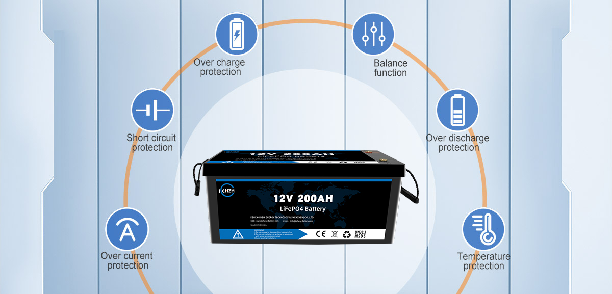 200AH 12V LiFePO4 Series Connection Capable Battery 5