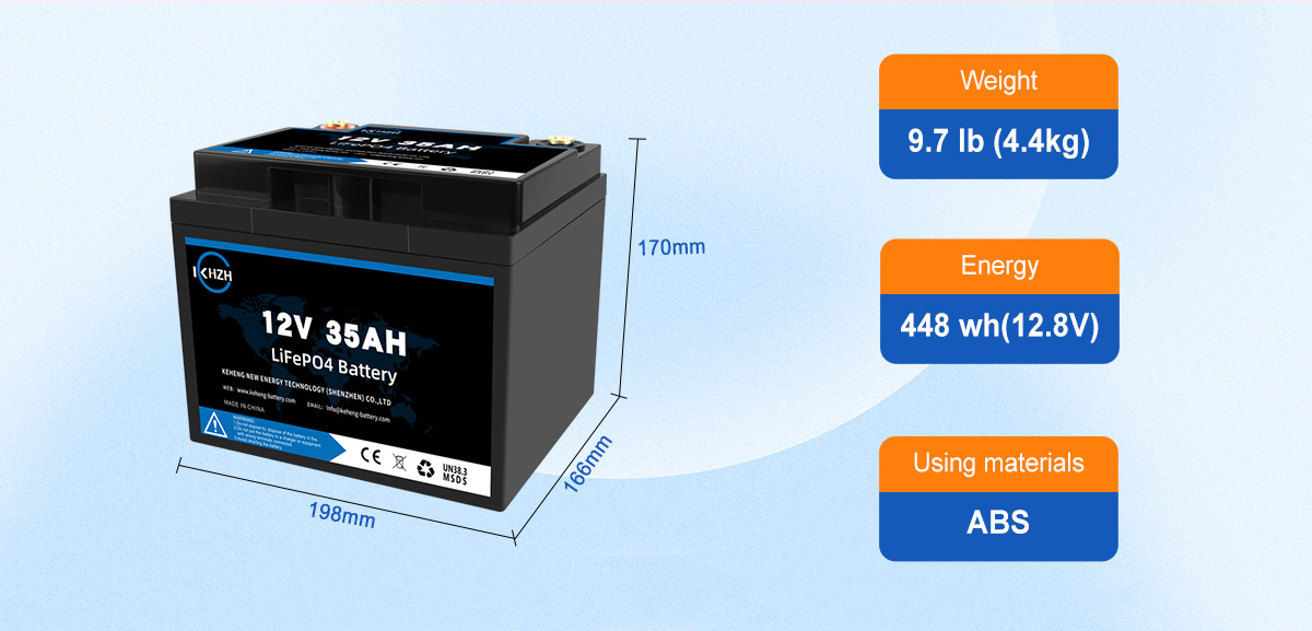 35AH 12V LiFePO4 Series Connection Capable Battery 3