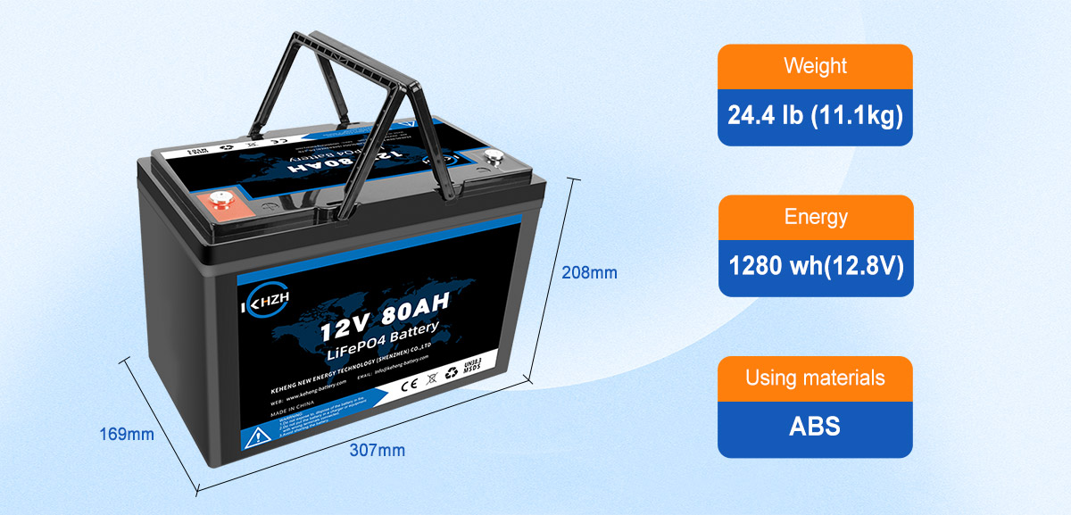 80AH 12V LiFePO4 Series Connection Capable Battery 3