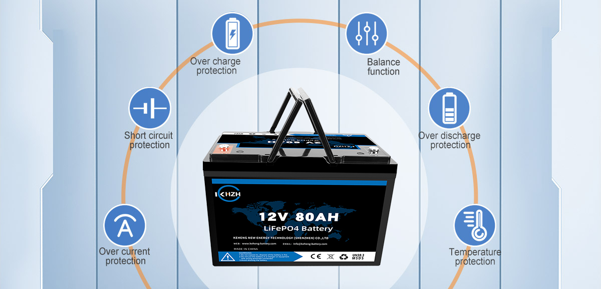 80AH 12V LiFePO4 Series Connection Capable Battery 5
