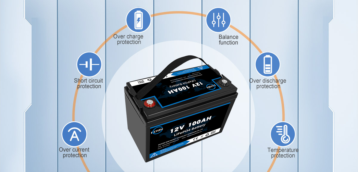 Group 31 12V 100Ah LiFePO4 battery replaces lead acid