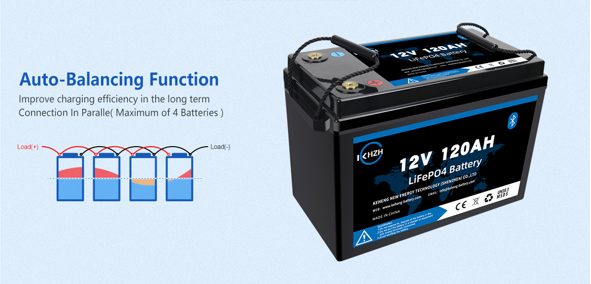 12V 120AH LiFePO4 Bluetooth Battery Lead Acid Battery Replacement 7