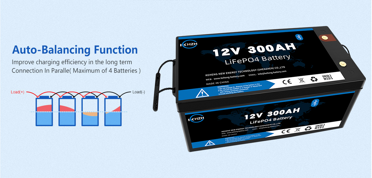 12V 300AH LiFePO4 Bluetooth Battery 7