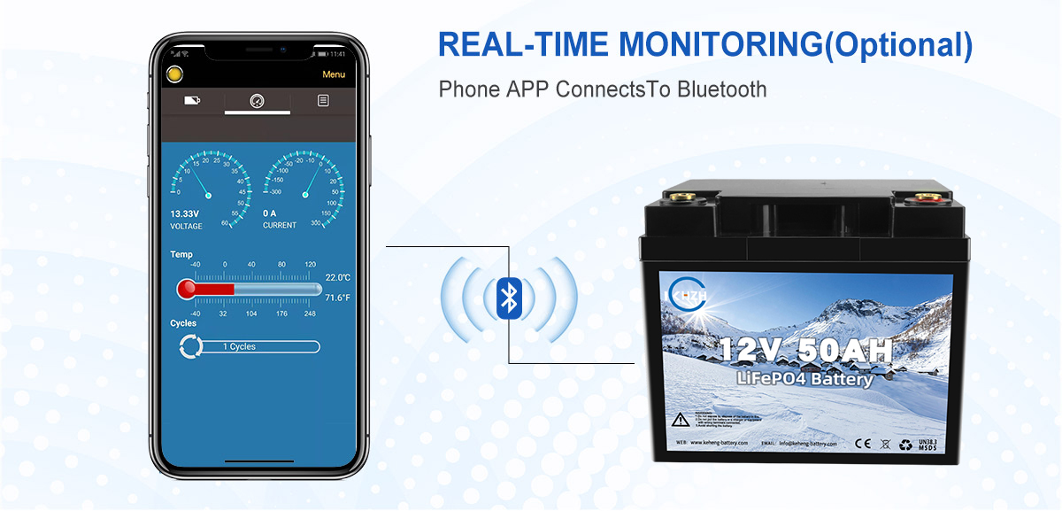 Baterai monitor bluetooth 12v