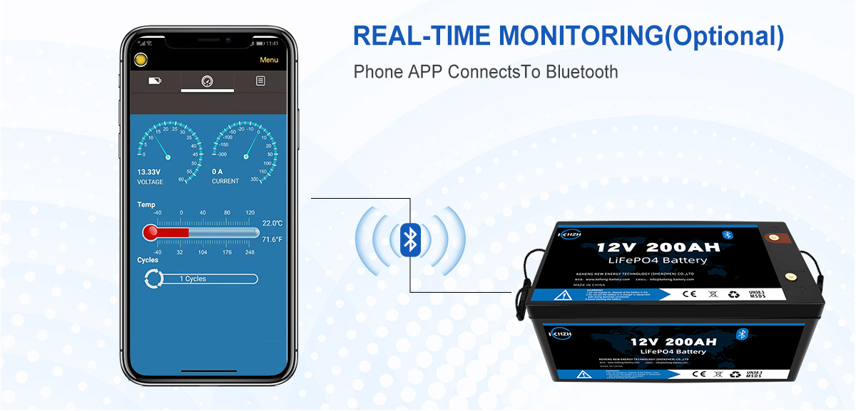 LiFePO4 Bluetooth Battery App Монитор