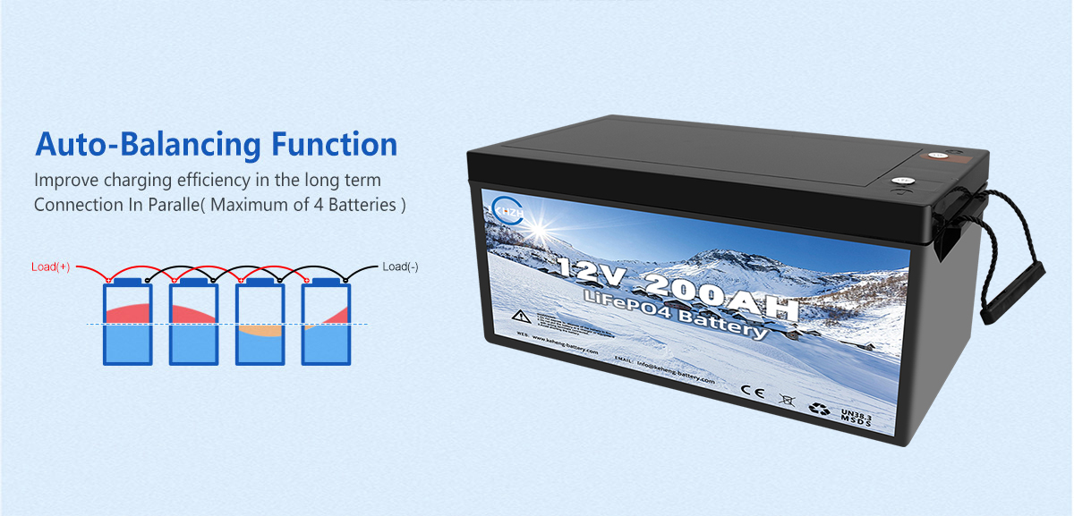 低温 12V 200ah 深循环电池 LiFePO4 5