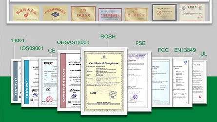 Keheng lithium battery certifications
