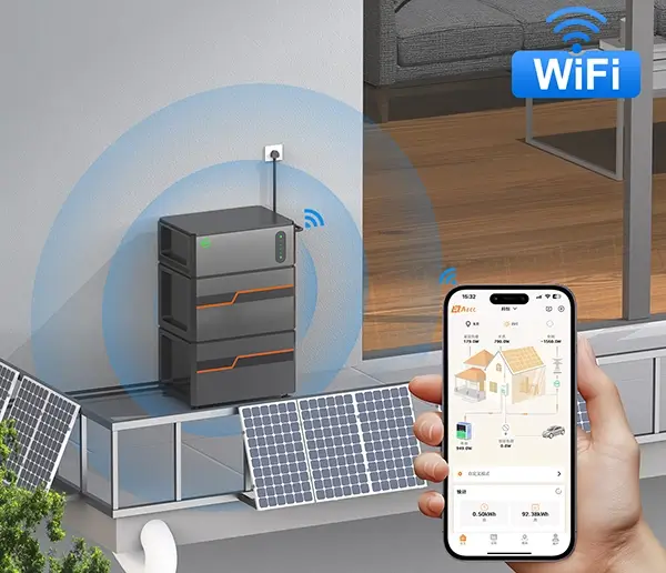 Baterai untuk Sistem PV Balkon dengan Sistem Kontrol Nirkabel WiFi