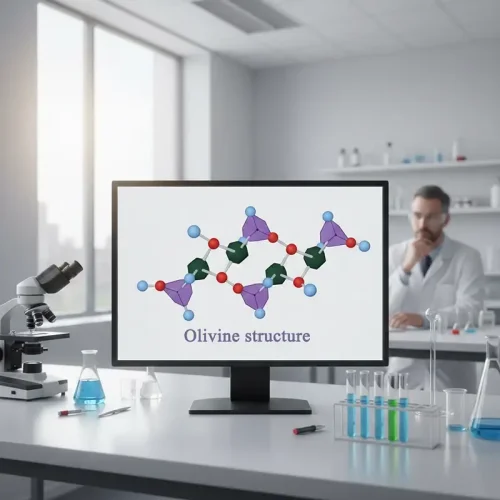 The olivine structure of LiFePO4